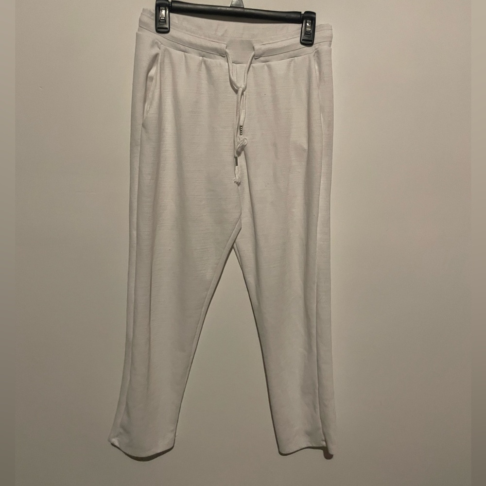 Zara white comfy drawstring pants  - size small‎ - white